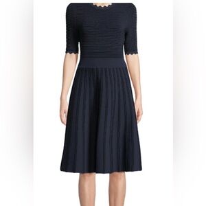 Lela Rose Navy Midi Dress
